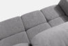 LIGULA Nowoczesna sofa rozkładana w tkaninie szenilowej jasny szary jasny szary - zdjęcie 6