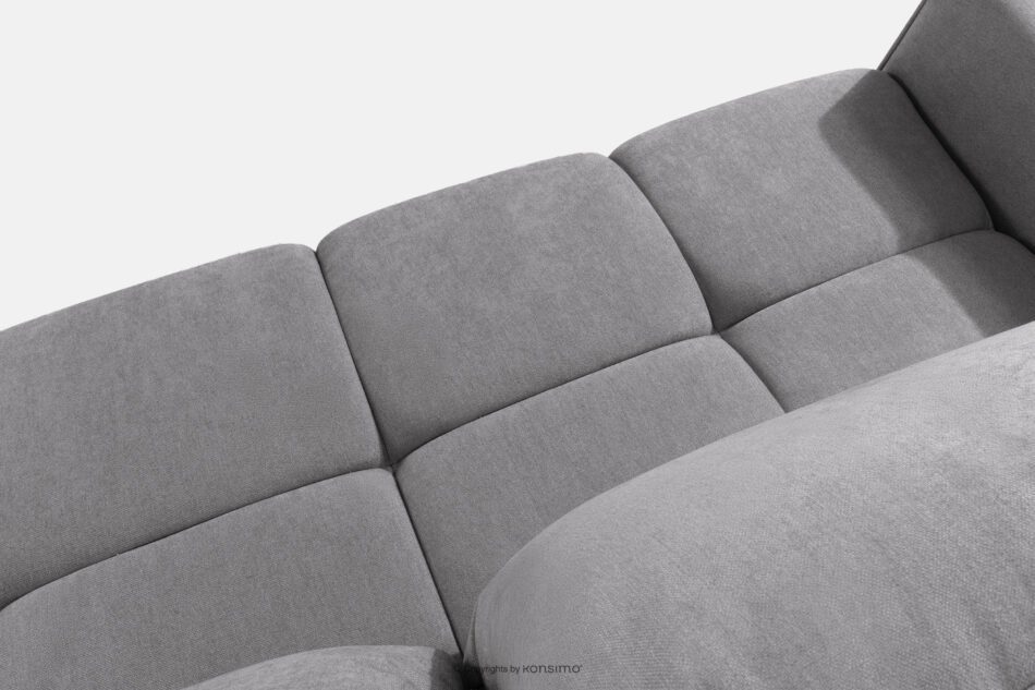 LIGULA Nowoczesna sofa rozkładana w tkaninie szenilowej jasny szary jasny szary - zdjęcie 5