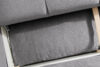 LIGULA Nowoczesna sofa rozkładana w tkaninie szenilowej jasny szary jasny szary - zdjęcie 13