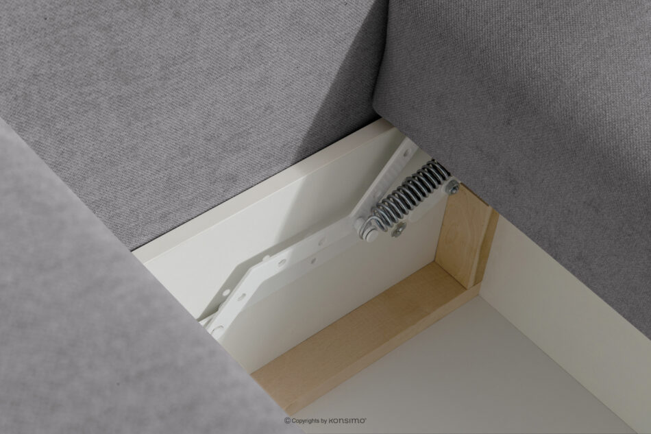 LIGULA Nowoczesna sofa rozkładana w tkaninie szenilowej jasny szary jasny szary - zdjęcie 13