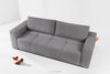 LIGULA Nowoczesna sofa rozkładana w tkaninie szenilowej jasny szary jasny szary - zdjęcie 2
