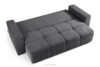 LIGULA Nowoczesna sofa rozkładana w tkaninie szenilowej ciemny szary ciemny szary - zdjęcie 5