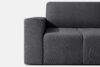 LIGULA Nowoczesna sofa rozkładana w tkaninie szenilowej ciemny szary ciemny szary - zdjęcie 7