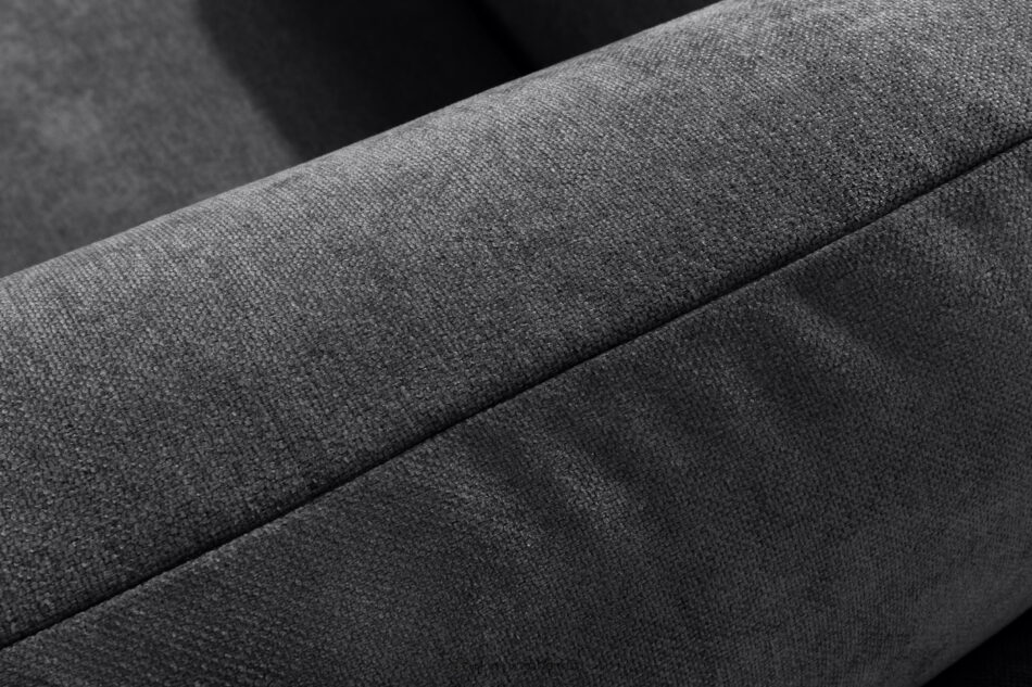 LIGULA Nowoczesna sofa rozkładana w tkaninie szenilowej ciemny szary ciemny szary - zdjęcie 7