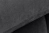 LIGULA Nowoczesna sofa rozkładana w tkaninie szenilowej ciemny szary ciemny szary - zdjęcie 9