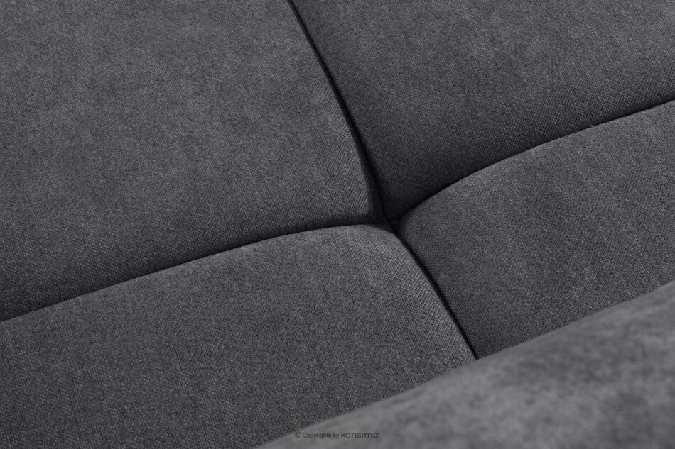 LIGULA Nowoczesna sofa rozkładana w tkaninie szenilowej ciemny szary ciemny szary - zdjęcie 9
