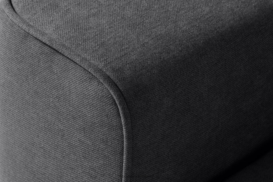 LIGULA Nowoczesna sofa rozkładana w tkaninie szenilowej ciemny szary ciemny szary - zdjęcie 10