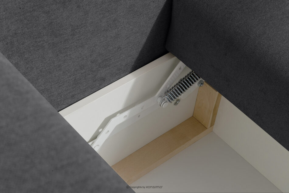 LIGULA Nowoczesna sofa rozkładana w tkaninie szenilowej ciemny szary ciemny szary - zdjęcie 13