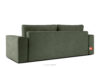 LIGULA Nowoczesna sofa rozkładana w tkaninie szenilowej ciemny zielony ciemny zielony - zdjęcie 4