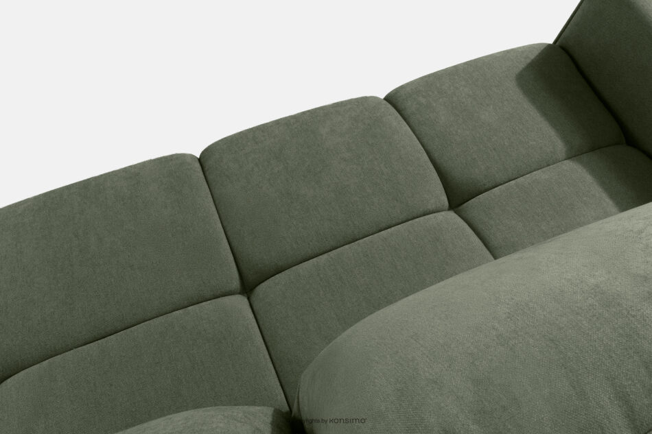 LIGULA Nowoczesna sofa rozkładana w tkaninie szenilowej ciemny zielony ciemny zielony - zdjęcie 5