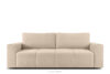 LIGULA Nowoczesna sofa rozkładana w tkaninie szenilowej jasny beżowy jasny beżowy - zdjęcie 1