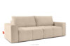 LIGULA Nowoczesna sofa rozkładana w tkaninie szenilowej jasny beżowy jasny beżowy - zdjęcie 3