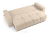 LIGULA Nowoczesna sofa rozkładana w tkaninie szenilowej jasny beżowy jasny beżowy - zdjęcie 5
