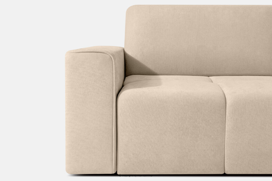LIGULA Nowoczesna sofa rozkładana w tkaninie szenilowej jasny beżowy jasny beżowy - zdjęcie 6