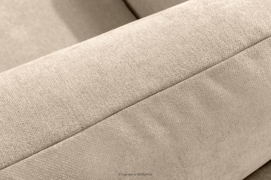 LIGULA Nowoczesna sofa rozkładana w tkaninie szenilowej jasny beżowy jasny beżowy - zdjęcie 7