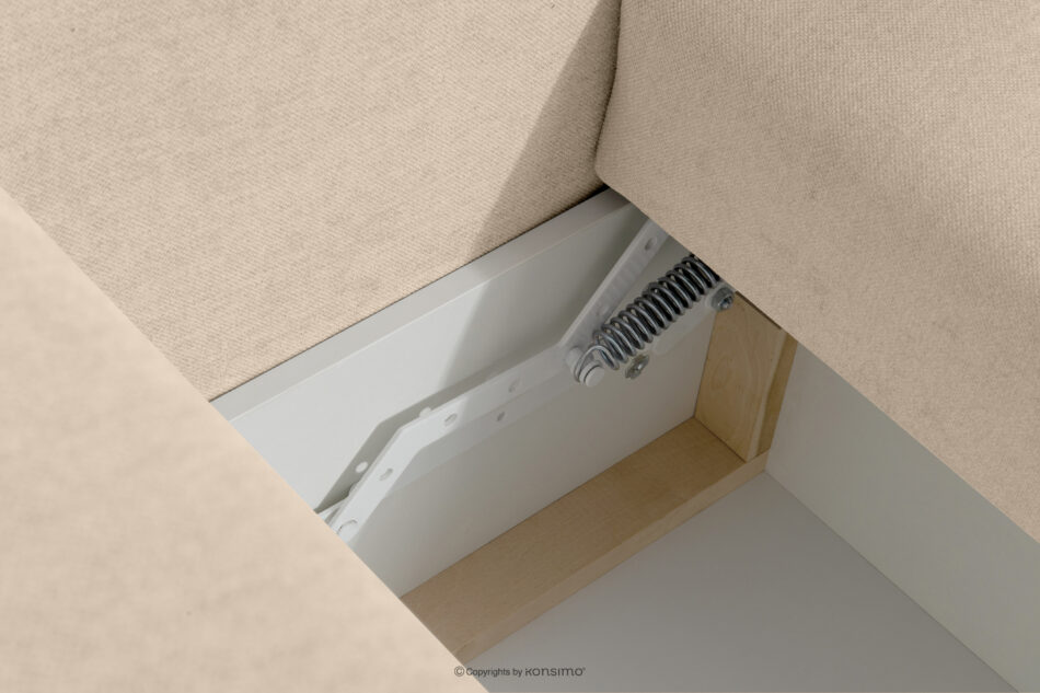 LIGULA Nowoczesna sofa rozkładana w tkaninie szenilowej jasny beżowy jasny beżowy - zdjęcie 13