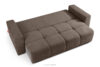 LIGULA Nowoczesna sofa rozkładana w tkaninie szenilowej brązowy brązowy - zdjęcie 5