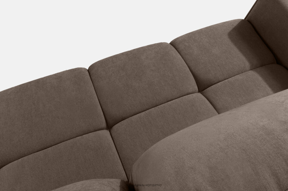 LIGULA Nowoczesna sofa rozkładana w tkaninie szenilowej brązowy brązowy - zdjęcie 5