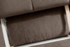 LIGULA Nowoczesna sofa rozkładana w tkaninie szenilowej brązowy brązowy - zdjęcie 13