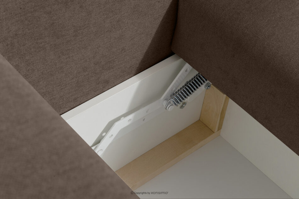 LIGULA Nowoczesna sofa rozkładana w tkaninie szenilowej brązowy brązowy - zdjęcie 13