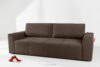 LIGULA Nowoczesna sofa rozkładana w tkaninie szenilowej brązowy brązowy - zdjęcie 15