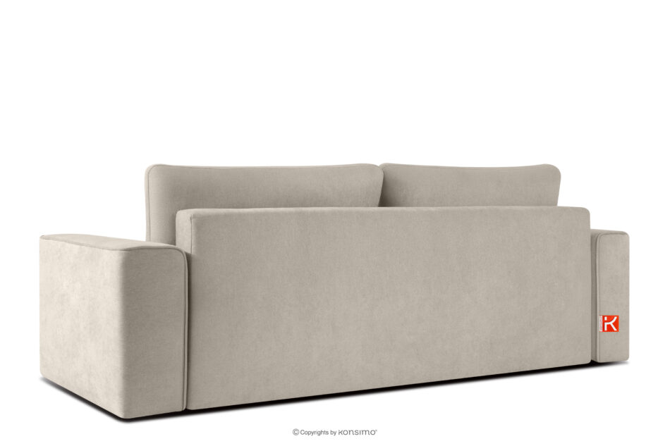 LIGULA Nowoczesna sofa rozkładana w tkaninie szenilowej szarobeżowy szarobeżowy - zdjęcie 3