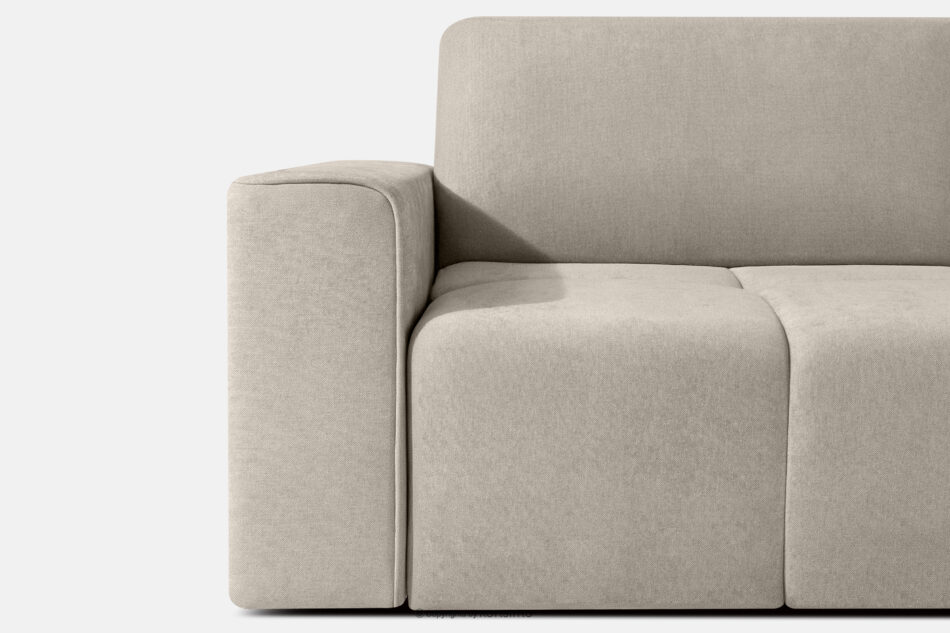 LIGULA Nowoczesna sofa rozkładana w tkaninie szenilowej szarobeżowy szarobeżowy - zdjęcie 6