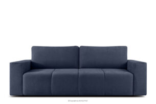 LIGULA, https://konsimo.pl/kolekcja/ligula/ Nowoczesna sofa rozkładana w tkaninie szenilowej granatowy granatowy - zdjęcie