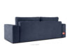 LIGULA Nowoczesna sofa rozkładana w tkaninie szenilowej granatowy granatowy - zdjęcie 4
