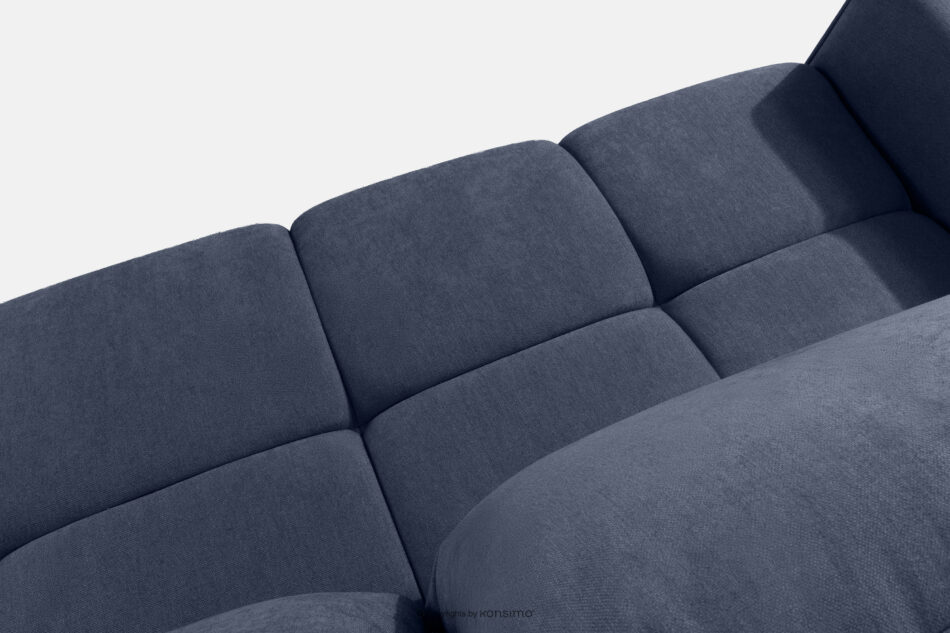 LIGULA Nowoczesna sofa rozkładana w tkaninie szenilowej granatowy granatowy - zdjęcie 5