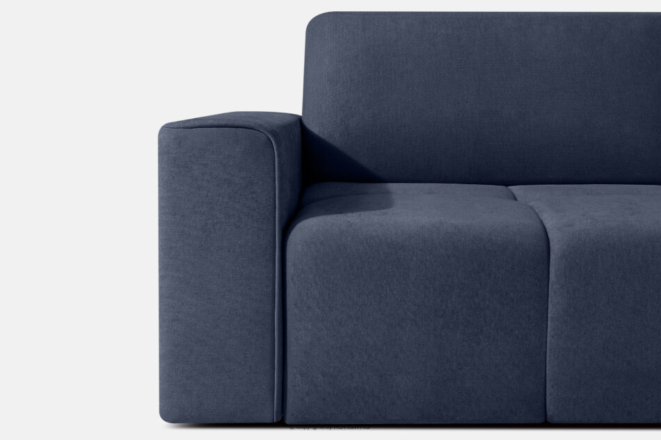 LIGULA Nowoczesna sofa rozkładana w tkaninie szenilowej granatowy granatowy - zdjęcie 6