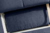 LIGULA Nowoczesna sofa rozkładana w tkaninie szenilowej granatowy granatowy - zdjęcie 13