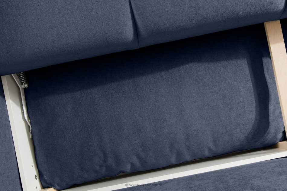 LIGULA Nowoczesna sofa rozkładana w tkaninie szenilowej granatowy granatowy - zdjęcie 12