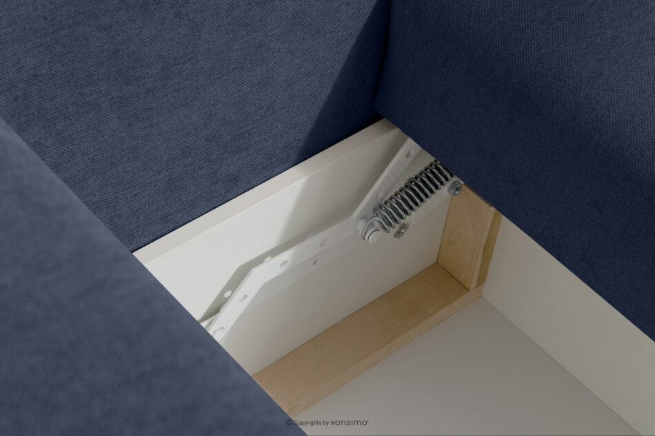 LIGULA Nowoczesna sofa rozkładana w tkaninie szenilowej granatowy granatowy - zdjęcie 13