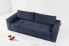 LIGULA Nowoczesna sofa rozkładana w tkaninie szenilowej granatowy granatowy - zdjęcie 2