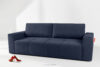 LIGULA Nowoczesna sofa rozkładana w tkaninie szenilowej granatowy granatowy - zdjęcie 15