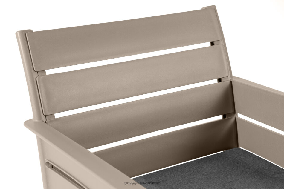 MITTU Zestaw mebli ogrodowych polipropylen 2x krzesło, stolik kawowy beżowy/brązowy beżowy/brązowy - zdjęcie 10