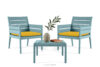 MITTU Zestaw mebli na taras polipropylen 2x krzesło, stolik kawowy miętowy/żółty miętowy/żółty - zdjęcie 20