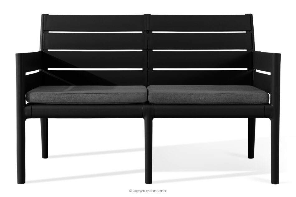 MITTU Zestaw mebli ogrodowych polipropylen sofa, 2x krzesło, stolik kawowy antracytowy/szary antracytowy/szary - zdjęcie 3