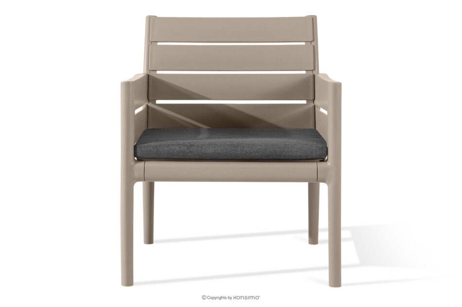 MITTU Zestaw mebli ogrodowych polipropylen sofa, 2x krzesło, stolik kawowy beżowy/brązowy beżowy/brązowy - zdjęcie 6