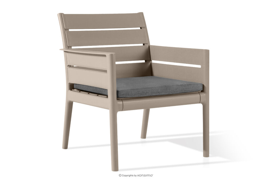 MITTU Zestaw mebli ogrodowych polipropylen sofa, 2x krzesło, stolik kawowy beżowy/brązowy beżowy/brązowy - zdjęcie 7