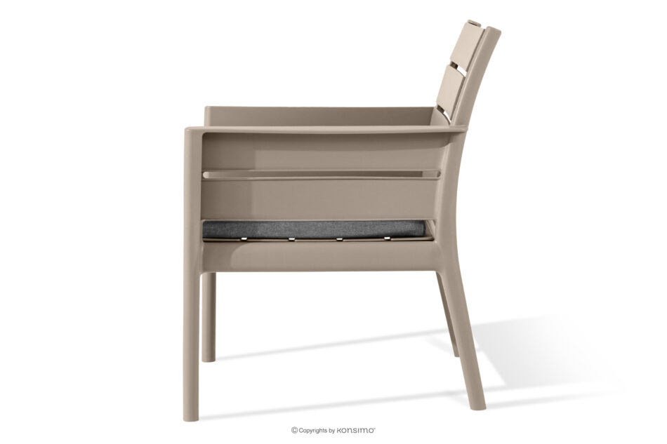 MITTU Zestaw mebli ogrodowych polipropylen sofa, 2x krzesło, stolik kawowy beżowy/brązowy beżowy/brązowy - zdjęcie 8