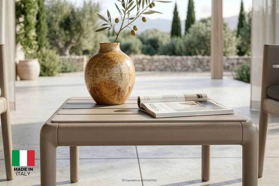 MITTU Zestaw mebli ogrodowych polipropylen sofa, 2x krzesło, stolik kawowy beżowy/brązowy beżowy/brązowy - zdjęcie 29