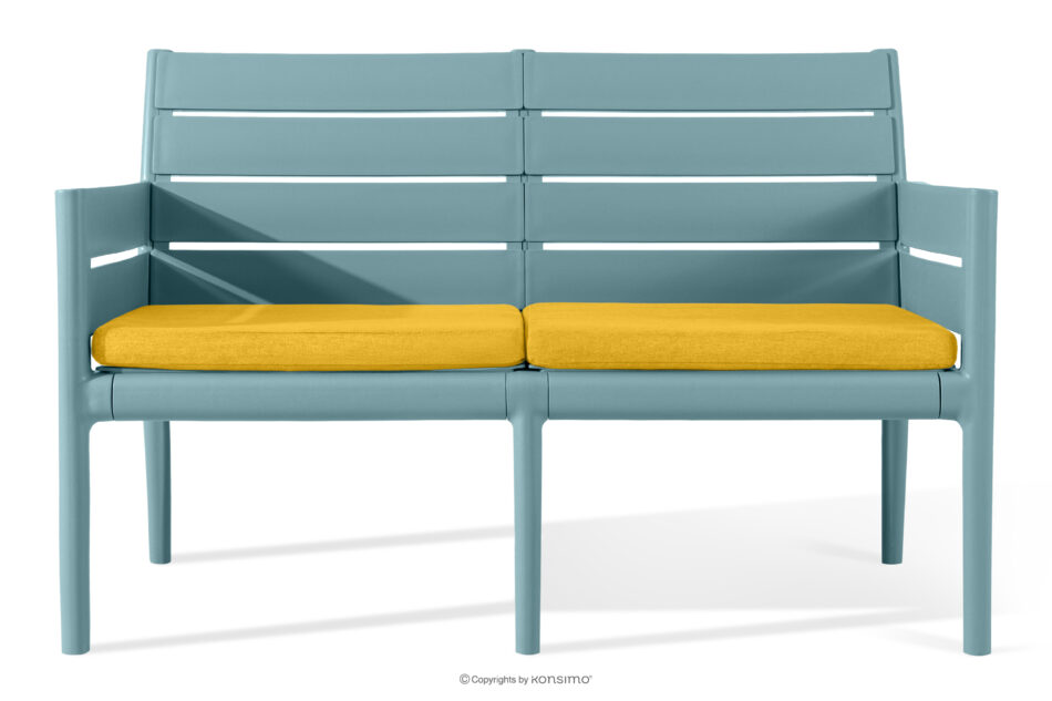 MITTU Zestaw mebli na taras polipropylen sofa, 2x krzesło, stolik kawowy miętowy/żółty miętowy/żółty - zdjęcie 3