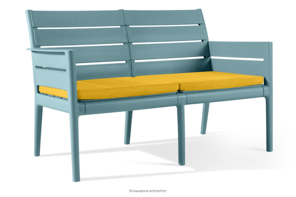 MITTU Zestaw mebli na taras polipropylen sofa, 2x krzesło, stolik kawowy miętowy/żółty miętowy/żółty - zdjęcie 4