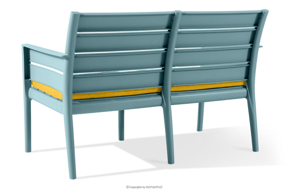 MITTU Zestaw mebli na taras polipropylen sofa, 2x krzesło, stolik kawowy miętowy/żółty miętowy/żółty - zdjęcie 5