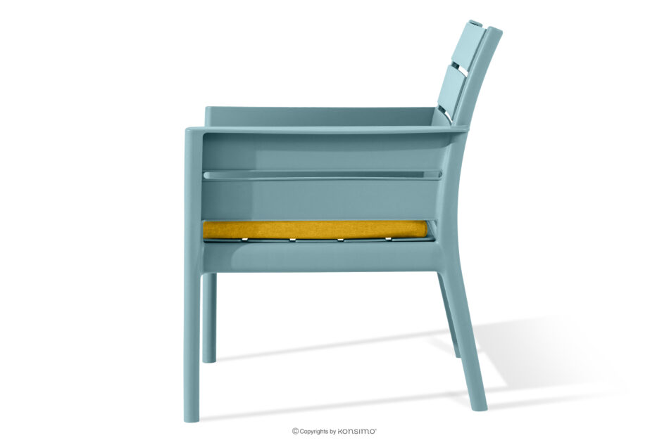 MITTU Zestaw mebli na taras polipropylen sofa, 2x krzesło, stolik kawowy miętowy/żółty miętowy/żółty - zdjęcie 8