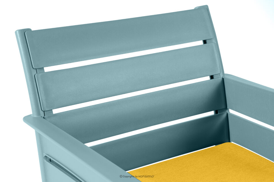 MITTU Zestaw mebli na taras polipropylen sofa, 2x krzesło, stolik kawowy miętowy/żółty miętowy/żółty - zdjęcie 13