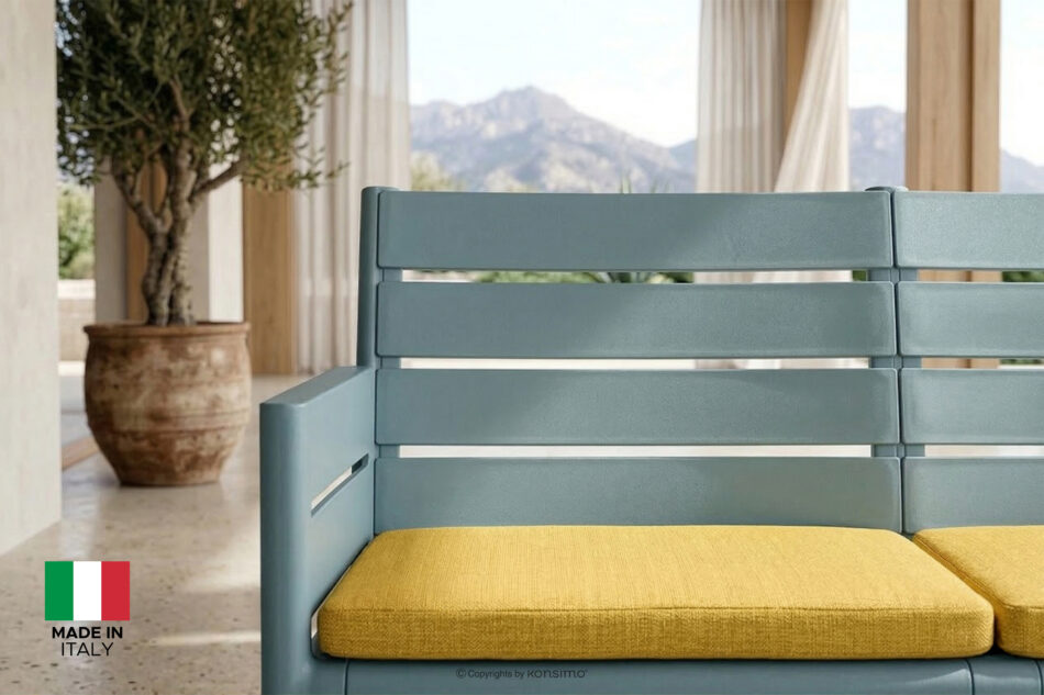 MITTU Zestaw mebli na taras polipropylen sofa, 2x krzesło, stolik kawowy miętowy/żółty miętowy/żółty - zdjęcie 31