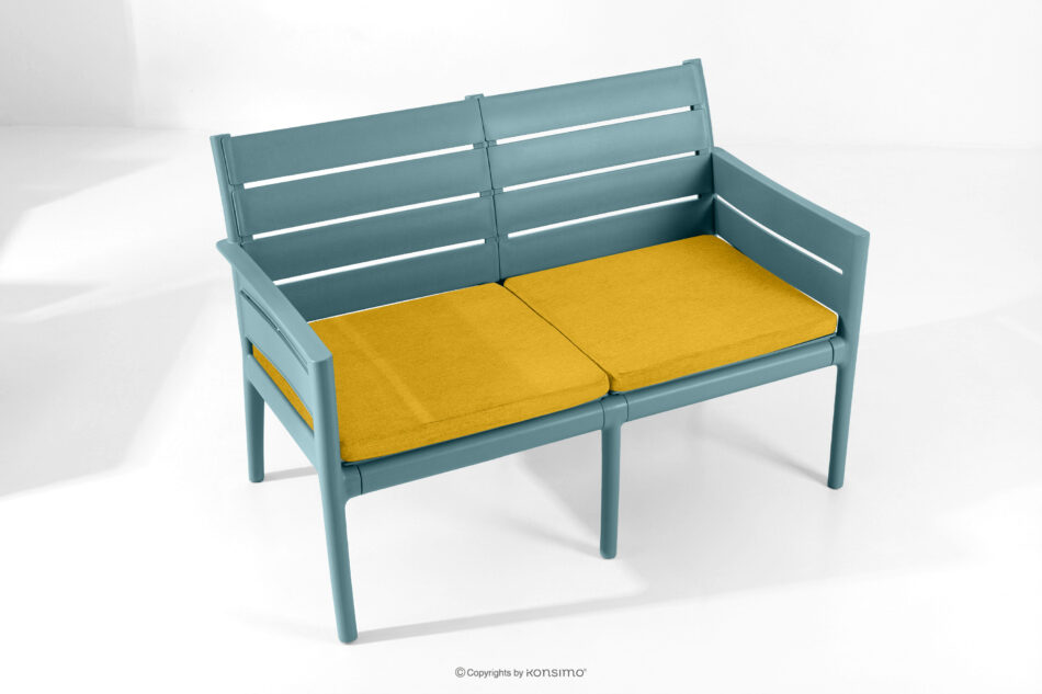 MITTU Zestaw mebli na taras polipropylen sofa, 2x krzesło, stolik kawowy miętowy/żółty miętowy/żółty - zdjęcie 25